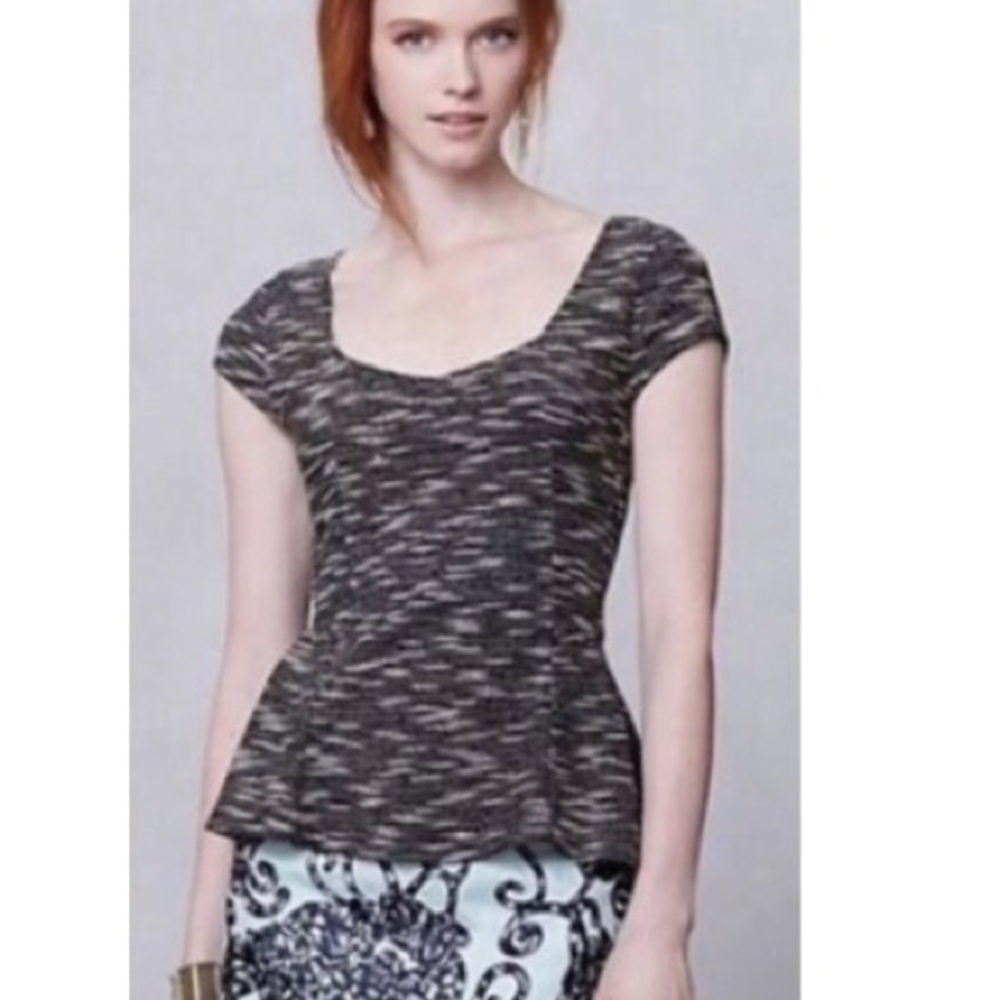 Postmark Endash Peplum Top Anthropologie Small S